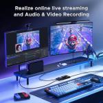 XIIXMASK Video Capture Card, Audio Video Capture Card, USB 3.0 Capture Card 4K HDMI Loop-Out, 1080P 60FPS/2K 30FPS Video Game Capture for Streaming Works for PS5/Switch/Camera/PC/OBS(Black)