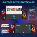 HASACOOL Switch Controllers for Switch/OLED, One-Piece Switch Gaming Controller, Hall Effect Switch Joycon Handheld Grip,Ergonomic Switch Pro Controller with RGB Light,TURBO,Vibration