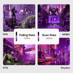 EPOMAKER HE30 One-Handed Hall Effect Keyboard, 8K Polling & 0.125ms, SOCD & Snap Key, Adjustable Trigger, PBT Keycap, RGB, Custom Software, Wired Gaming Keyboard for PC/Mac (White Purple)