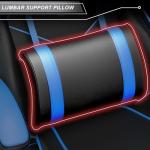 Blisswood Ergonomic Gaming Chair, Office Chair Heavy Duty Swivel Desk Chairs With Padded Armrest & Lumbar Cushion, Adjustable Height Recliner Computer Chair For Adults Girls Boys (Blue)