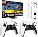 dadeerhe Retro Game Stick, Classic Video Games, 20,000+ Games and 23 Emulators, Upgraded Dual 2.4G Wireless Controllers, Plug and Play TV Retro Gaming