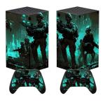 playvital Custom Vinyl Skins for Xbox Series X, Wrap Decal Cover Stickers for Xbox Series X Console Controller - Fearlessness