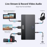 UGREEN Video Capture Card HDMI to USB C Streaming Device 1080P 60fps Game Audio Record 4K Loop Passthrough Compatible with Switch PS5 PS4 Xbox TV Stick iPad Pro DSLR Camera MacBook Laptop PC Quest 3