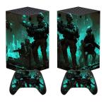 playvital Custom Vinyl Skins for Xbox Series X, Wrap Decal Cover Stickers for Xbox Series X Console Controller - Fearlessness