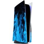 playvital Blue Flame Full Set Skin Decal for ps5 Console Disc Edition,Sticker Vinyl Decal Cover for ps5 Controller & Charging Station & Headset & Media Remote