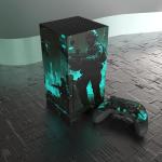 playvital Custom Vinyl Skins for Xbox Series X, Wrap Decal Cover Stickers for Xbox Series X Console Controller - Fearlessness