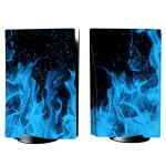 playvital Blue Flame Full Set Skin Decal for ps5 Console Disc Edition,Sticker Vinyl Decal Cover for ps5 Controller & Charging Station & Headset & Media Remote