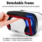 VR Headset, Virtual Reality Headset for Kids and Adults, Universal 3D VR Glasses Play 3D Video Game Movie, Compatible with 5-7inch iOS and Android Smartphones, White