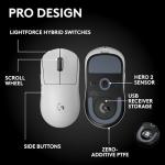 Logitech G PRO X SUPERLIGHT 2 SE wireless gaming mouse, 60 g pro-grade mouse with 5 programmable buttons, 44K DPI sensor, 888+ IPS, 1 kHz report rate, USB-C charging for PC/Mac - White