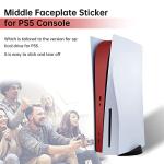 Mcbazel Middle Skin Sticker for PS5 Console Center Protect Cover Decal Skin Not for PS5 Slim - Carbon Red