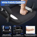 Fabric Massage Gaming Chair, Ergonomic Computer Chair, Video Game Chair, Massage Office Chair, Desk Swivel Chair, Adjustable, Reclining, Footrest, Massage Cushion, Fabric Material, Black, New