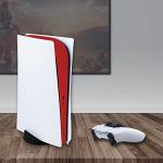 Mcbazel Middle Skin Sticker for PS5 Console Center Protect Cover Decal Skin Not for PS5 Slim - Carbon Red