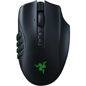 Razer Naga V2 Pro - MMO Wireless Gaming Mouse with HyperScroll Pro Wheel - 3 Swappable Side Plates (HyperSpeed Wireless, Focus Pro 30K Optical Sensor, Optical Mouse Switches Gen-3, Bluetooth) Black