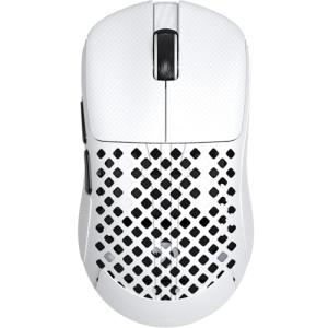 ATTACK SHARK MAMBASNAKE M2 Carbon Fiber Wireless Gaming Mouse, 41g Ultralight, PixArt PAW3395PRO Sensor, Up to 40000 DPI, 100M Clicks, 2.4G/BT/USB-C Wired, for PC/Xbox/PS/Mac - White (with Grip Tape)