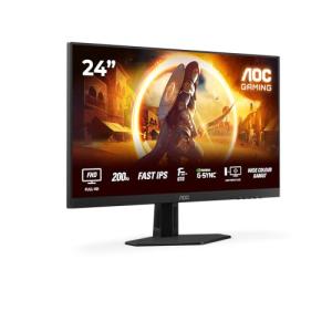 AOC 24G4HRE 23.8 inch FHD Gaming Monitor 200Hz, Fast IPS Panel, 0.5ms MPRT, Adaptive Sync, HDR10, G-Sync Compatible, Speakers, (1920x1080 HDMI 2x 2.0 DP 1x 1.4) Black