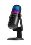 Oversteel - Elinvar USB Gaming Microphone, Cardioid and Omnidirectional with Arm and Stand, RGB Illumination, Plug & Play, Compatible PC, XBOX Series, PS4, PS5 and Mac, Black Color