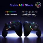 EasySMX X05 Pro Wireless Controller for PC Ergonomic Skin-Like Grip, Quiet-Touch Low-Noise Buttons, Dual Triggers, Hall Joysticks, 2 Programmable Buttons, RGB, 1000mAh Battery