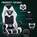 play haha Gaming Chair with Footrest & Lumbar Support,Reclining Swivel Chair,Ergonomic Gaming Chair for Adults, High-Back Racing Style,Adjustable Height with Headrest Pillow
