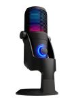 Oversteel - Elinvar USB Gaming Microphone, Cardioid and Omnidirectional with Arm and Stand, RGB Illumination, Plug & Play, Compatible PC, XBOX Series, PS4, PS5 and Mac, Black Color
