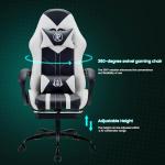 play haha Gaming Chair with Footrest & Lumbar Support,Reclining Swivel Chair,Ergonomic Gaming Chair for Adults, High-Back Racing Style,Adjustable Height with Headrest Pillow