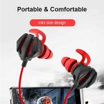 MOVKZACV G6 Gaming Earbuds Wired with Dual Microphone, in-Ear Gaming Headset Headphones with Noise Cancellation, Earphones, Suitable for PC and mobile phones.(Green)