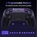 EasySMX X05 Pro Wireless Controller for PC Ergonomic Skin-Like Grip, Quiet-Touch Low-Noise Buttons, Dual Triggers, Hall Joysticks, 2 Programmable Buttons, RGB, 1000mAh Battery
