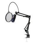 Oversteel - Elinvar USB Gaming Microphone, Cardioid and Omnidirectional with Arm and Stand, RGB Illumination, Plug & Play, Compatible PC, XBOX Series, PS4, PS5 and Mac, Black Color