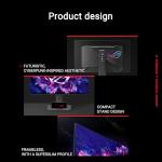 ASUS ROG Strix OLED XG27AQDMG Gaming Monitor 27-inch 1440p Glossy WOLED, 240Hz, 0.03ms, Custom heatsink, Anti-flicker, OLED Care, Uniform brightness, G-SYNC compatible, DisplayWidget Center