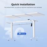 Agilestic Electric Standing Desk, 120 x 60 cm Height Adjustable Sit Stand Desk with Splice Board and Memory Smart Pannel, Home Office Desk, White