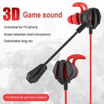 MOVKZACV G6 Gaming Earbuds Wired with Dual Microphone, in-Ear Gaming Headset Headphones with Noise Cancellation, Earphones, Suitable for PC and mobile phones.(Green)