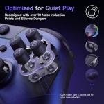 EasySMX X05 Pro Wireless Controller for PC Ergonomic Skin-Like Grip, Quiet-Touch Low-Noise Buttons, Dual Triggers, Hall Joysticks, 2 Programmable Buttons, RGB, 1000mAh Battery