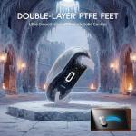 ATTACK SHARK MAMBASNAKE M2 Carbon Fiber Wireless Gaming Mouse, 41g Ultralight, PixArt PAW3395PRO Sensor, Up to 40000 DPI, 100M Clicks, 2.4G/BT/USB-C Wired, for PC/Xbox/PS/Mac - White (with Grip Tape)