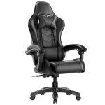 Blisswood Gaming Chair, Ergonomic Racing Gaming Chair for Adults with Lumbar Support, Heavy Duty Recliner Chair upto 150Kg Weight Capacity Swivel Chair (Black)