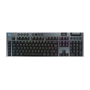 Logitech G G915 X LIGHTSPEED Low-Profile Wireless Gaming Keyboard, Double-Shot PBT Keycaps, Fully Programmable Keys, RGB Backlighting, GL Brown Tactile Switches - PC/Mac, QWERTY UK English - Black
