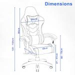 Blisswood Gaming Chair, Ergonomic Racing Gaming Chair for Adults with Lumbar Support, Heavy Duty Recliner Chair upto 150Kg Weight Capacity Swivel Chair (Black)