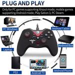 IFYOO-V108-Red V-one Wired USB Gaming Controller Gamepad Joystick for PC (Windows XP/7/8/10) & Steam & Android & PS3 - [Red]
