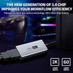 NEWHOPE video capture card, 4K HDMI to USB C 3.0 capture card, 1080P HD 60fps Live and Record Video Audio Grabber for Gaming, Streaming, Teaching, Video Conference