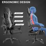 Blisswood Gaming Chair, Ergonomic Racing Gaming Chair for Adults with Lumbar Support, Heavy Duty Recliner Chair upto 150Kg Weight Capacity Swivel Chair (Black)