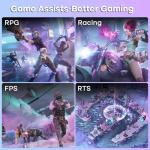 Amzfast 24 inch 200Hz Gaming Monitor, FHD 1920x1080, Fast IPS, Ultra-Thin Screen, 1ms MPRT, Adaptive-Sync, 110% sRGB, HDR, Ai Crosshair, Joystick Control, VESA 75x75, HDMI2.0&DP1.4, AMZG24X1W