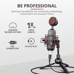 Trust GXT 244 Buzz USB Streaming Microphone, USB Microphone with Clear Audio, Background Noise Reduction, High-end Mount and Tripod Stand, Gaming Microphone for PC, YouTube, Laptop and PS4 - Black