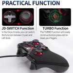 IFYOO-V108-Red V-one Wired USB Gaming Controller Gamepad Joystick for PC (Windows XP/7/8/10) & Steam & Android & PS3 - [Red]