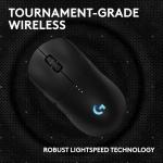 Logitech G PRO 2 LIGHTSPEED Wireless Gaming Mouse, Right- or Left-Handed Mouse with up to 4 Customisable and Switchable Magnetic Side Buttons, 44K DPI Sensor, USB-C Charging, for PC/Mac - Black