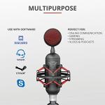 Trust GXT 244 Buzz USB Streaming Microphone, USB Microphone with Clear Audio, Background Noise Reduction, High-end Mount and Tripod Stand, Gaming Microphone for PC, YouTube, Laptop and PS4 - Black