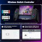 Wireless Switch Pro Controller Replacement for Nintendo Switch/OLED,Programmable One-Piece Hall Effect Joycon Ergonomic Handheld Gaming Controller with Auto Turbo/Vibration/Precise Motion Control/RGB