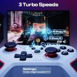 RivalPlay PC Controller Wired Game Controller for PC, Windows 11, 10, 7 & 8 with Paddles, 3-Level Vibration, Mappable Buttons & Textured Grips White