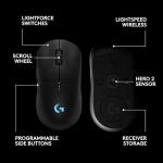 Logitech G PRO 2 LIGHTSPEED Wireless Gaming Mouse, Right- or Left-Handed Mouse with up to 4 Customisable and Switchable Magnetic Side Buttons, 44K DPI Sensor, USB-C Charging, for PC/Mac - Black