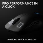 Logitech G PRO 2 LIGHTSPEED Wireless Gaming Mouse, Right- or Left-Handed Mouse with up to 4 Customisable and Switchable Magnetic Side Buttons, 44K DPI Sensor, USB-C Charging, for PC/Mac - Black
