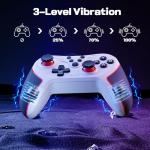 RivalPlay PC Controller Wired Game Controller for PC, Windows 11, 10, 7 & 8 with Paddles, 3-Level Vibration, Mappable Buttons & Textured Grips White