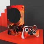 playvital Custom Vinyl Skins for Xbox Series S, Wrap Decal Cover Stickers for Xbox Series S Console Controller - Warfire