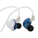 Linsoul KZ ZS10 Pro, 4BA+1DD 5 Driver in Ear Monitor, HiFi Wired Earbuds, Gaming Earbuds, Hybrid IEM Earphones with Stainless Steel Faceplate, Recessed 2 Pin Detachable Cable(Without Mic, Blue)